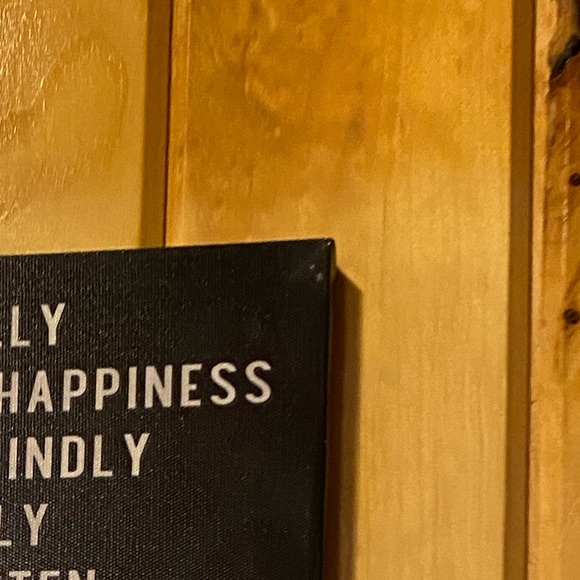 Black Home Decor Sign with Inspirational Quote - Picture 3 of 3